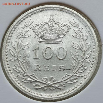 Португалия 100 реалов (рейс) 1910г,до 10.07 22:00 мск - 2