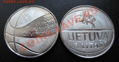 Монеты спортивной тематики. - литва баскет