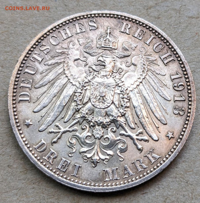 Саксония 3 марки 1913 Битва народов до 22-00 16.07 - PXL_20250709_043358230~2
