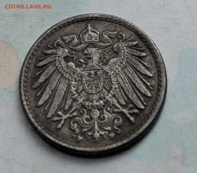 Германия 5 пфеннигов 1918F до 22-00 16.07 - PXL_20250705_075642181~2