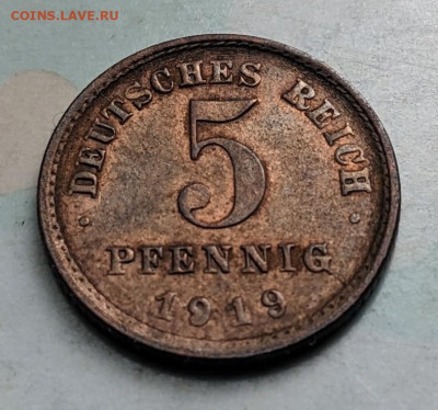 Германия 5 пфеннигов 1919E до 22-00 16.07 - PXL_20250705_075654871~2