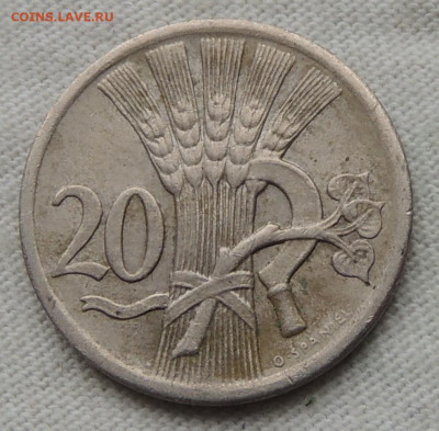 Чехословакия 20 геллеров 1938 до 16.07.2025 - Чехословакия 20 геллеров 38.JPG
