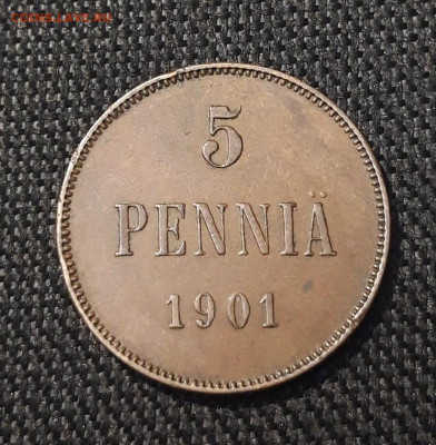 РУССКАЯ ФИНЛЯНДИЯ 5 пенни 1901 года До 21.07 - 20250714_215827