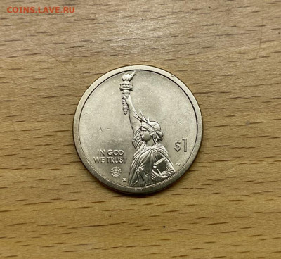 США 1$ доллар 2019 двор P Нью-Джерси Лампа накаливания UNC - ssha_1_dollar_2019_dvor_p_amerikanskie_innovacii_nju_dzhersi_lampa_nakalivanija_unc (1)