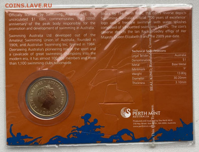 Австралия 1 доллар 2009 100 лет превосходства Плавание букле - avstralija_1_dollar_2009_100_let_prevoskhodstva_plavanie_buklet_blister_sport (1)