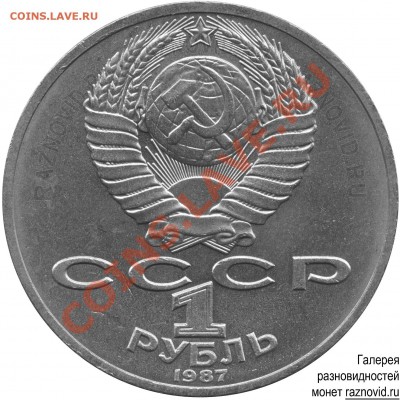 1 рубль 70 лет ВОСР опознание аверсов - 