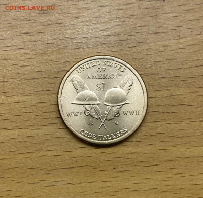 США 1$ доллар 2016 двор P Сакагавея Индианка Индейцы-радисты - ssha_1_dollar_2016_dvor_p_sakagaveja_indianka_indejcy_radisty
