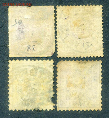 Вюртемберг марки 4 шт. - марки-почта_Вюртемберг-1869-1906_4шт_фн