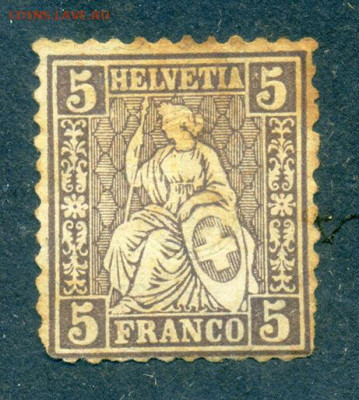 Швейцария марка 1862 до 1.08. - марка-почта_Швейфария-1862-5F