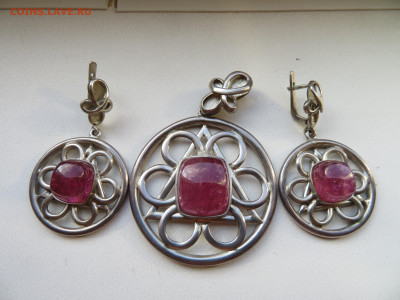 Серьги, подвеска. Серебро с камнем	41,62гр. - 2.JPG