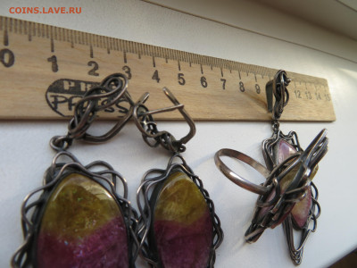 Серьги, подвеска, кольцо. Серебро с камнем 53,42 гр. - 4а.JPG
