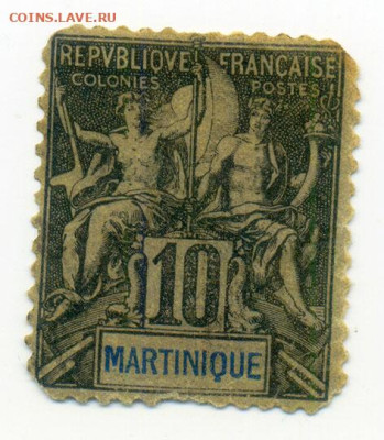 Мартиника марка 1892 до 2.08. - марка-почта_Франция-Мартиника-1892-10с