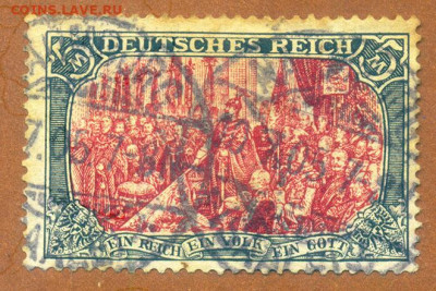 Германия основание Рейха 1902 до 3.08. - марка-почта_Германия-1902_основание-Рейха_гаш