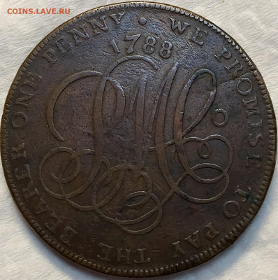 Великобритания, Уэльс, Англси токен 1 пении 1788 до 2.08 - IMG_20250729_201527_838