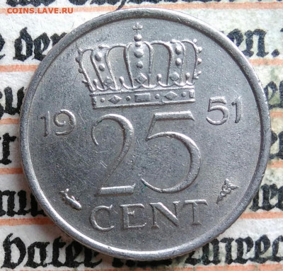 Нидерланды 25 центов 1951 года до 04.08.2025 - IMG_20250729_235132
