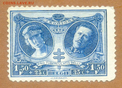 Бельгия благотворительная марка 1926 до 4.08. - марка-почта_Бельгия-1926_на-борьбу-с-туберкулезом