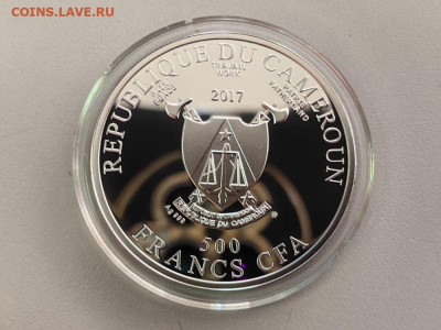 500фр 2017 Камерун Рембрандт - Ученый за пюпитром, Ag999 - Ю Камерун Ученый брак-3