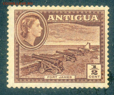 Антигуа Елизавета 1953 до 5.08. - марка-почта_Антигуа-1953