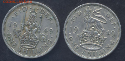Британия 1 шиллинг 1949 г. Брит., Шотл.2.08.2025 г. 22 -00 - Британия