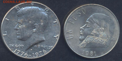 Мексика 1 песо 1981 г.  2.08.2025 г. 22 -00 МСК. - США1