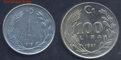 Турция 1 лира 1979 г.  2.08.2025 г. 22 -00 МСК. - Турция