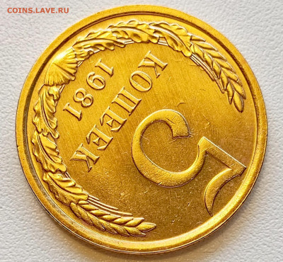 5 копеек 1981 года Штемпельный Блеск до 2.08 в 22.00 - 1753961324831
