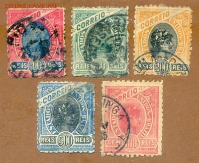 Бразилия марки 5 шт. до 6.08. - марки-почта_Бразилия-1984-1900_5шт_гаш