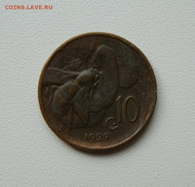 Италия 10 чентезимо 1929 г. (Пчела) до 07.08.25 - DSCN6549.JPG