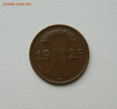 Германия 1 рейхспфенниг 1925 г. "G" до 07.08.25 - DSCN6558.JPG