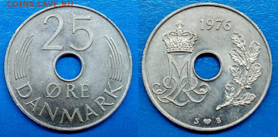 Дания - 25 эре 1976 года до 9.08 - Дания 25 эре, 1976