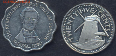 Барбадос 25 центов 1974 г.5.08.2025 г. 22 -00 МСК. - Барбадос1
