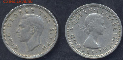 Новая Зеландия 3 пенса 1953 г.5.08.2025 г. 22 -00 МСК. - Зеландия 3 пенса1