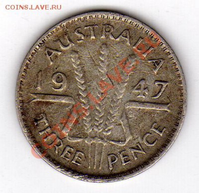 Ag Австралия 3 пенса 1947 до 20.02-22ч (1480) - img336