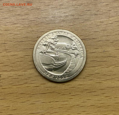 США 1$ доллар 2023 двор P Американские Инновации Нью-Йорк - ssha_1_dollar_2023_dvor_p_amerikanskie_innovacii_nju_jork_eri_kanal_unc