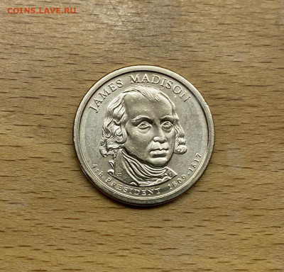США 1$ доллар 2007 Президент США Джеймс Мэдисон двор D - ssha_1_dollar_2007_prezident_ssha_dzhejms_medison_dvor_d