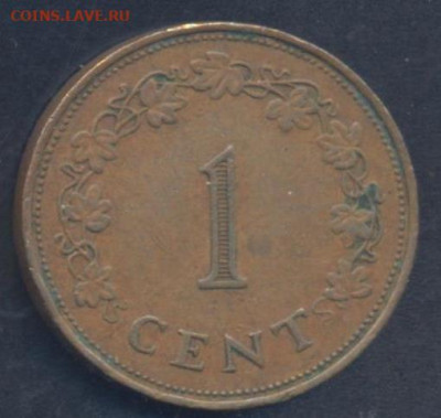 Мальта 1 цент 1972 г.8.08.2025 г. 22 -00 МСК. - Мальта