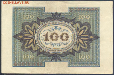 Германия 100 марок 1920 г.  8.08.2025 г. 22 -00 МСК. - 100 м1