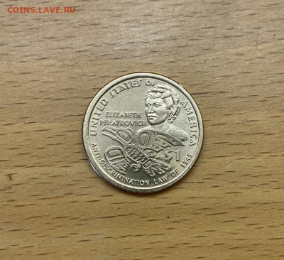 США 1$ доллар 2020 двор D Сакагавея Элизабет Ператрович - ssha_1_dollar_2020_dvor_d_sakagaveja_indianka_elizabet_peratrovich_unc