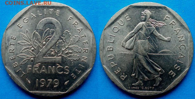Франция - 2 франка 1979 года до 12.08 - Франция 2 франка, 1979