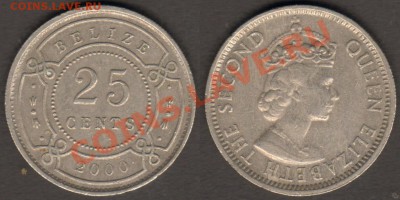 Белиз 25 центов 2000 до 19.02.2012 22-00 - Белиз 25 центов 2000