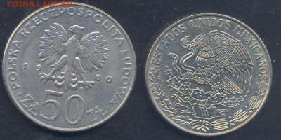 Польша 50 злотых 1980 г.  11.08.2025 г. 22 -00 МСК. - Мексика