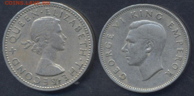 Новая Зеландия 1 шиллинг 1947 г. 11.08.2025 г. 22 -00 МСК. - Н.Зеландия шиллинг1