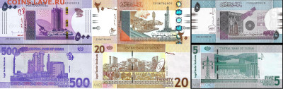ФИКС.Банкноты на космическую тематику UNC. 19 разных позиций - судан 500 20 5