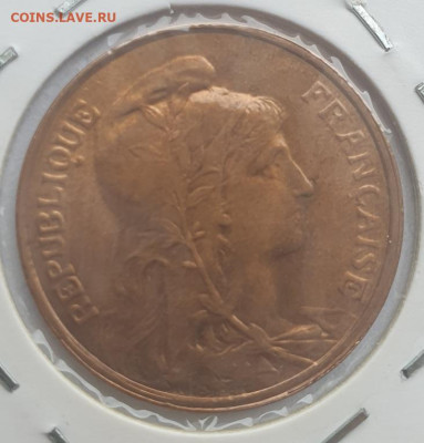 Франция 5 сантимов 1916г, до 14.08 22:00 мск - 2
