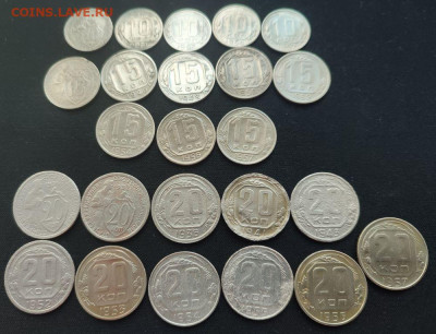 Монеты СССР до 1957 г. 24 шт. без повторов, до 22.00 14.08 - 2