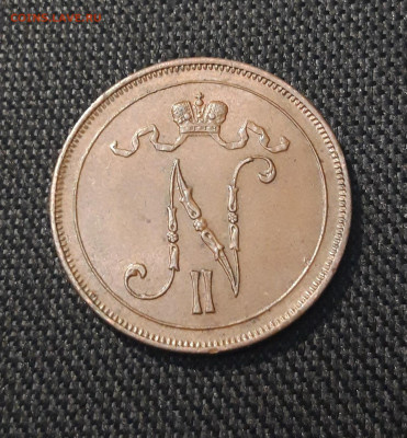 Николай II РУССКАЯ ФИНЛЯНДИЯ 10 ПЕННИ 1916 года До 16.08 - 20250713_215027