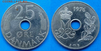 Дания - 25 эре 1976 года до 15.08 - Дания 25 эре, 1976