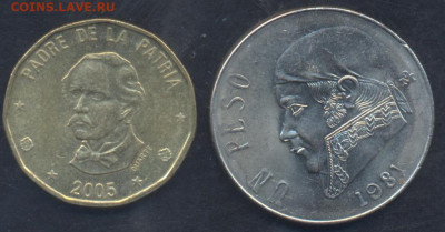 Доминикана 1 песо 2005 г. 14.08.2025 г. 22 -00 МСК. - Доминикана1