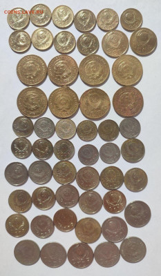 Монеты СССР до 1957 г. 54 шт. с 200 р., до 22.00 18.08 - 8