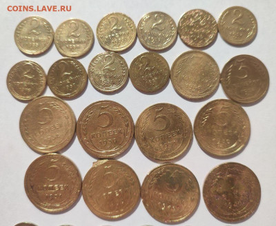 Монеты СССР до 1957 г. 54 шт. с 200 р., до 22.00 18.08 - 6